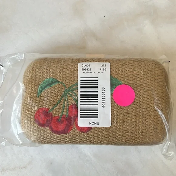 Ann Taylor Cherry hard-sided clutch purse, NWT - Picture 9 of 15
